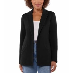 Matty M Knit Boyfriend Blazer Black NEW L